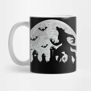 Full Moon Werewolf Graveyard Mug